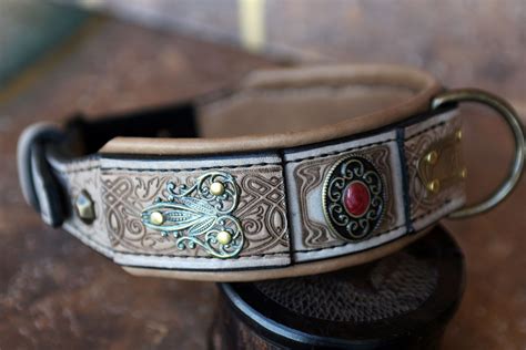 high end leather dog collars